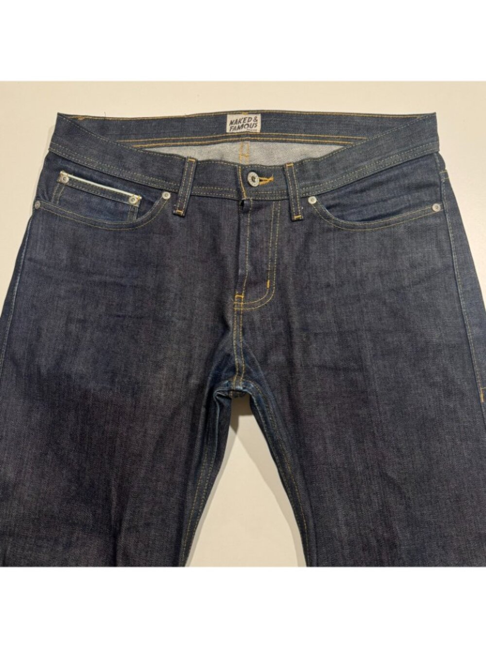 Naked & Famous Super Guy Selvedge Slim Straight Jeans 34x34 *Read Description* - Picture 4 of 10